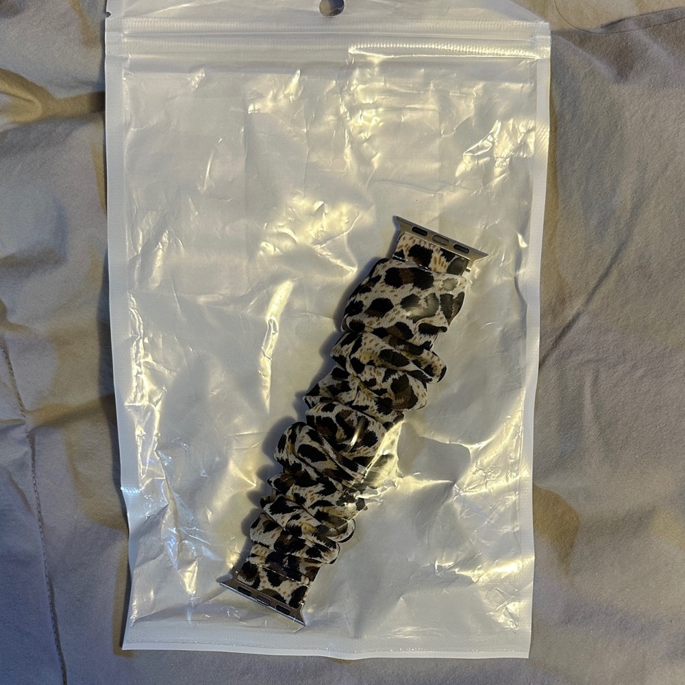 Leopard Print Scrunchie Apple Watch Band